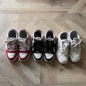 Vans Kids Sneakers - Red, Black, and White Trio